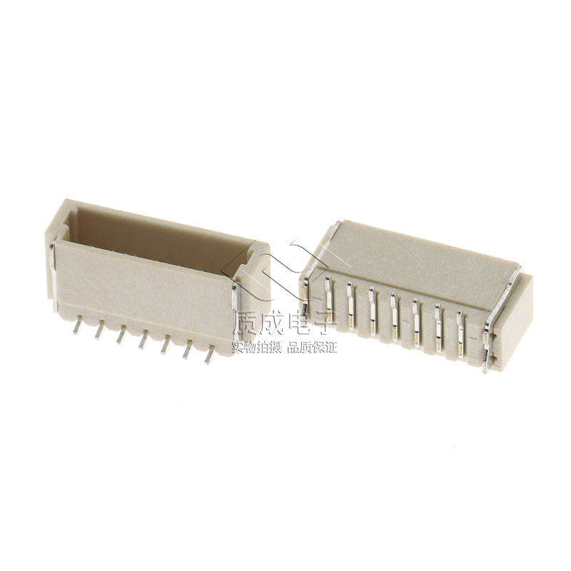 WAFER连接器 贴片针座立式1.0间距1.0-7P立贴加盖SMT耐高温端子座