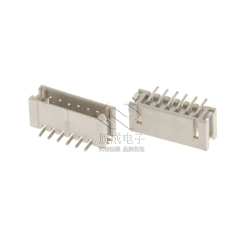 ZH1.5间距贴片针座 米色耐高温1.5-6P立式贴片SMT公头母座连接器