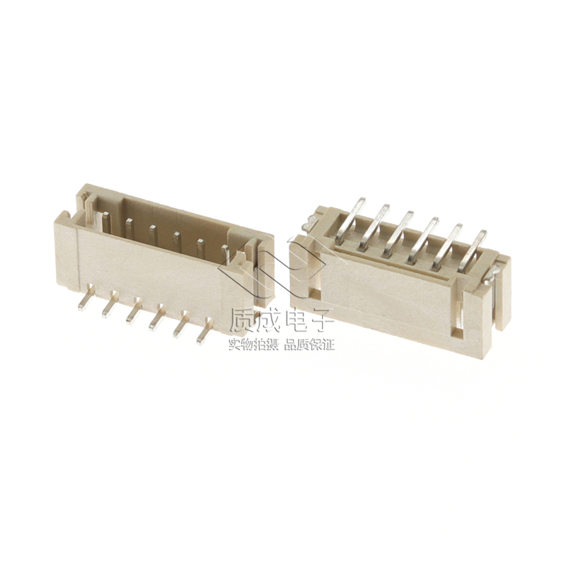 厂家供应PH2.0立式插座 2.0-6PIN贴片针座加盖编带 LCP耐高温立贴