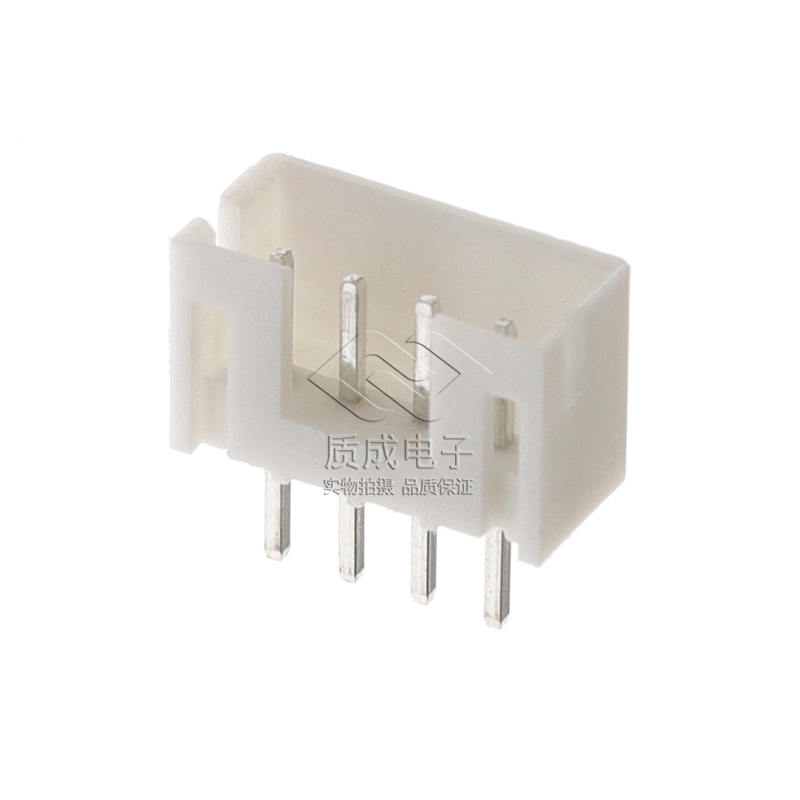 针座连接器PH2.0-4A直针立式插件 2.0-4Pin白色180度直脚接插件