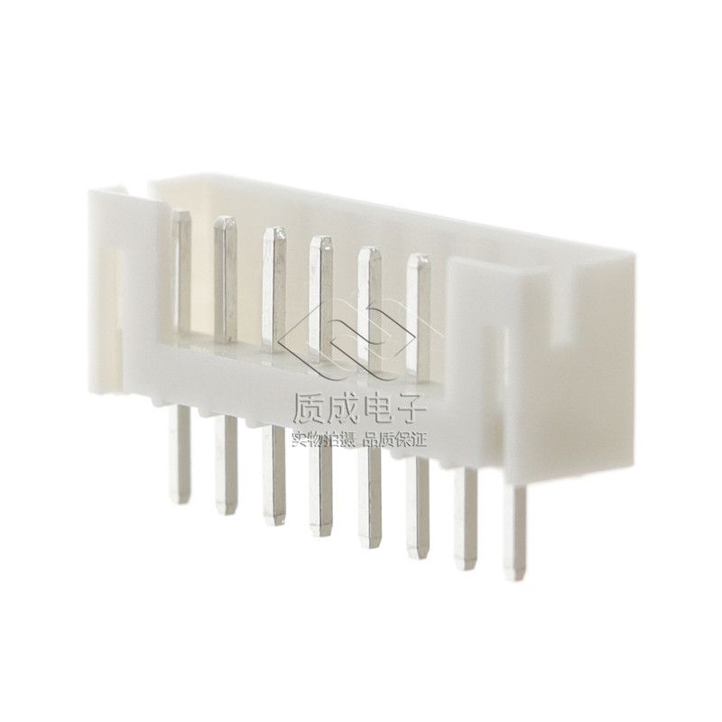 wafer连接器PH2.0间距8PIN直针插座 2.0-8A立式插件白色接线端子