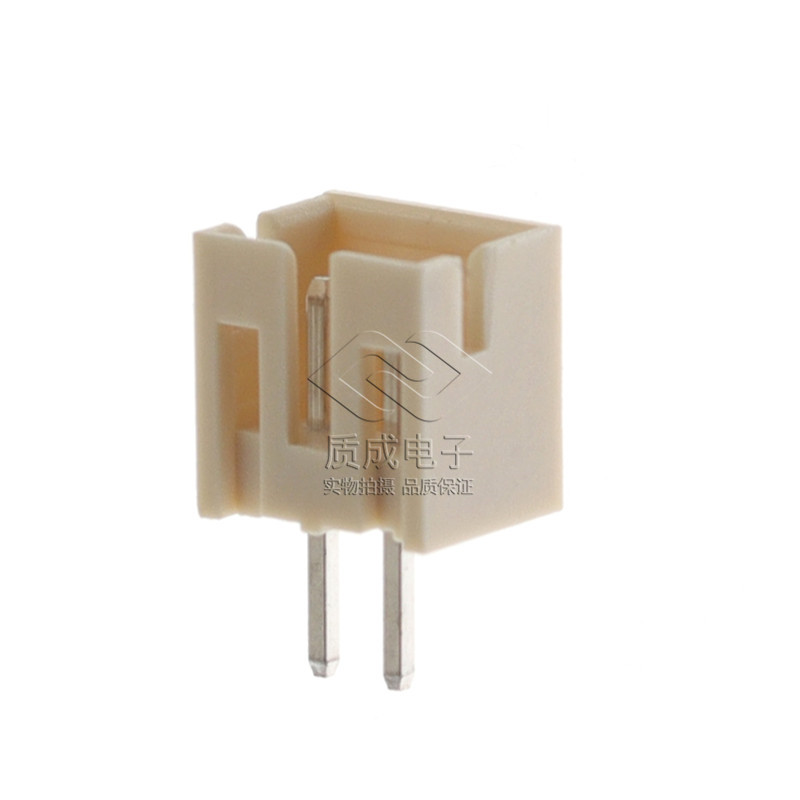 WAFER针座连接器2.0-2P米色插座 PH2.0立式插件 2.0-2A直针针座