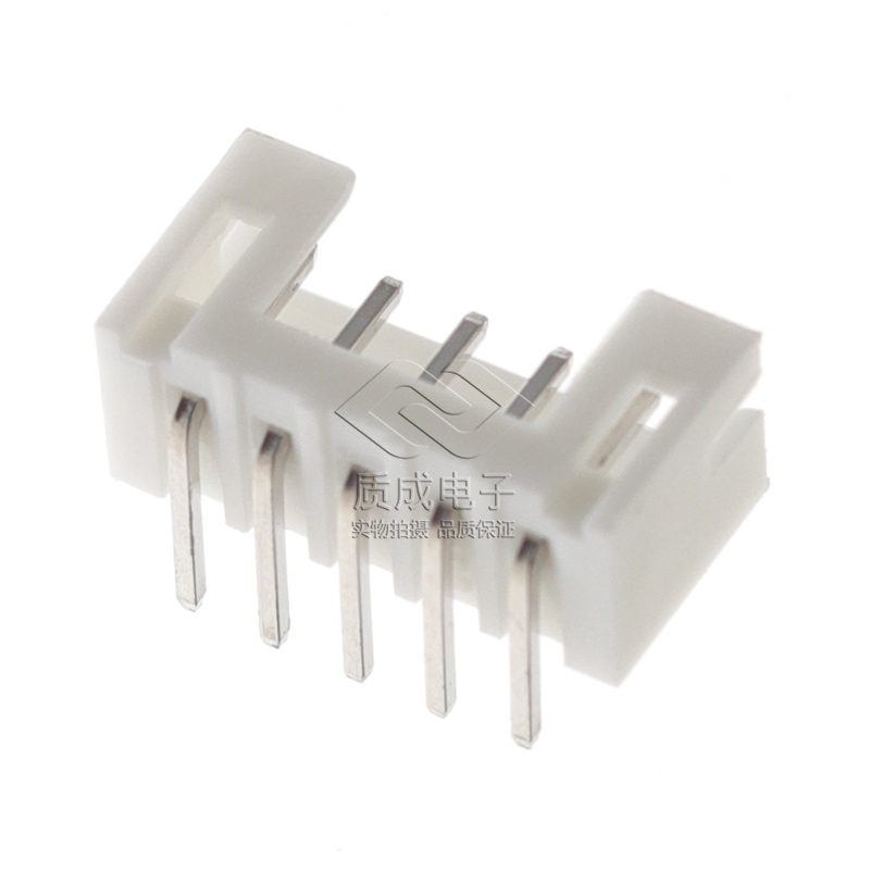 质成厂家直供针座连接器PH2.0间距5P插件90度2.0-5AW铜弯针白色