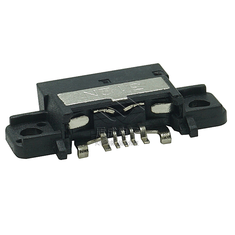 MICRO USB连接器5PIN SMT TYPE防尘带锁孔